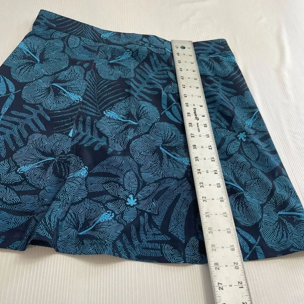 Rip Skirt Hawaii Wrap Skirt Beach Blue Floral Adjustable Surf Size Large
